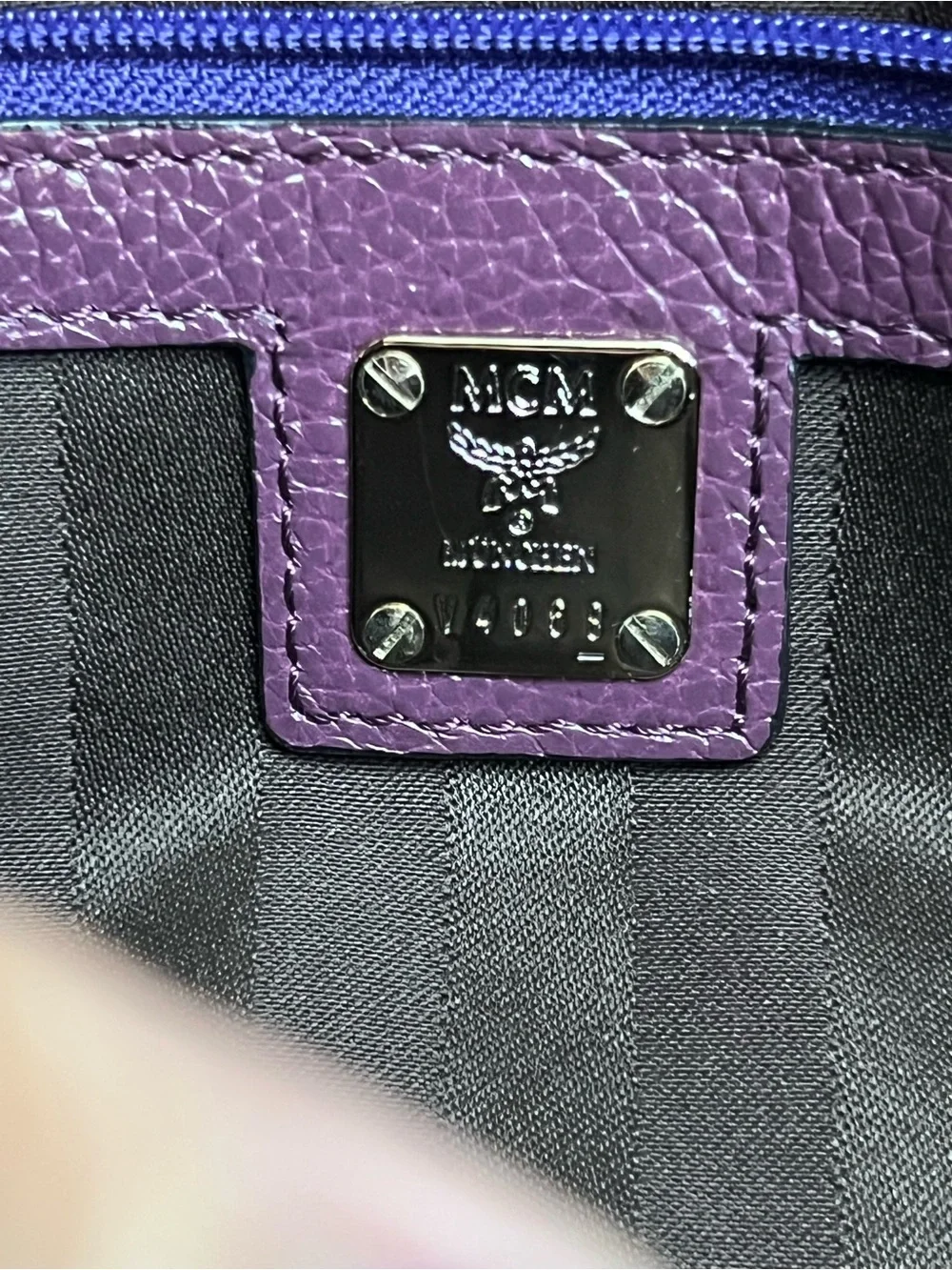 AUTH MCM PURPLE SHOULDER BAG